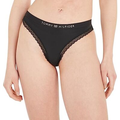 Tommy Hilfiger Dames Thong Tanga, Zwart (Zwart), XS, Zwart, XS Tommy Hilfiger Dames Thong Tanga, Zwart (Zwart), XS, Zwart, XS