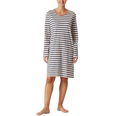 Schiesser Dames lange mouwen zacht katoen Bigshirt met zakken nachthemd, Champagne 181964, 36 Schiesser Dames lange mouwen zacht katoen Bigshirt met zakken nachthemd, Champagne 181964, 36