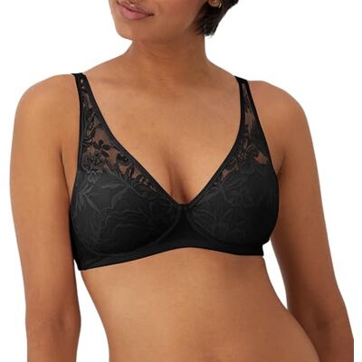 Bali Women's Breathe Wireless, Cotton Modal T-Shirt Bra, Full Coverage, Breathable, Convertible Straps, Black Bali Women's Breathe Wireless, Cotton Modal T-Shirt Bra, Full Coverage, Breathable, Convertible Straps, Black