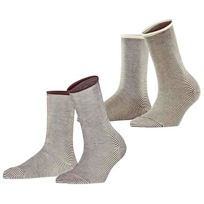 ESPRIT Dames Sokken Allover Stripe Multipack W So katoen gedessineerd 2 paar, Veelkleurig Tibetan Red Vanilla Ice 0350, 35-38 ESPRIT Dames Sokken Allover Stripe Multipack W So katoen gedessineerd 2 paar, Veelkleurig Tibetan Red Vanilla Ice 0350, 35-38