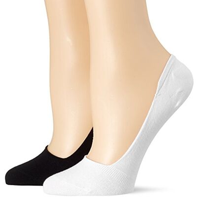 DIM Voetbescherming voor dames, ballerina, katoen, comfort en ademend vermogen, 2 stuks, Zwart/Wit, 39-42 EU DIM Voetbescherming voor dames, ballerina, katoen, comfort en ademend vermogen, 2 stuks, Zwart/Wit, 39-42 EU