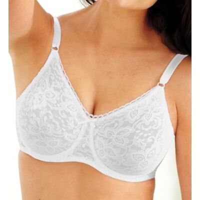 Bali Vrouwen N Smooth Stretch Lace Onderdraad BH Df3432, Wit, 90D Bali Vrouwen N Smooth Stretch Lace Onderdraad BH Df3432, Wit, 90D
