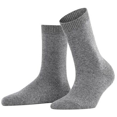 FALKE Dames Sokken Cosy Wool W So wol eenkleurig 1 paar, Grijs Light Grey Melange 3390, 35-38 FALKE Dames Sokken Cosy Wool W So wol eenkleurig 1 paar, Grijs Light Grey Melange 3390, 35-38