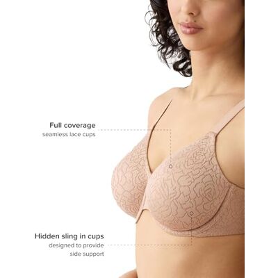 Wacoal Inside Job Underwire beha met volledige afdekking, ondoorzichtig, Chateau Rose, 85E Wacoal Inside Job Underwire beha met volledige afdekking, ondoorzichtig, Chateau Rose, 85E
