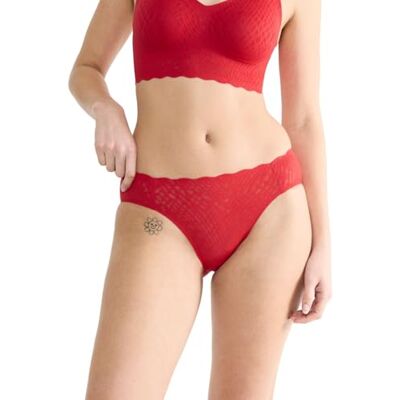 Sloggi Women's Zero Feel Bliss Festive High Leg Briefs, Shanghai Red, XS, Shanghai Red, XS Sloggi Women's Zero Feel Bliss Festive High Leg Briefs, Shanghai Red, XS, Shanghai Red, XS