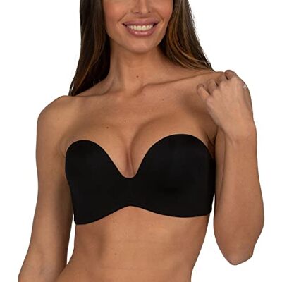 Wonderbra Vrouwen Ultimate Strapless BH, Zwart, 90C Wonderbra Vrouwen Ultimate Strapless BH, Zwart, 90C