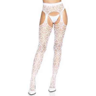 Leg Avenue Hartvormige bretels, voor dames, wit/weelderige tuin, eenheidsmaat, Wit/weelderige tuin, Eén Maat Leg Avenue Hartvormige bretels, voor dames, wit/weelderige tuin, eenheidsmaat, Wit/weelderige tuin, Eén Maat