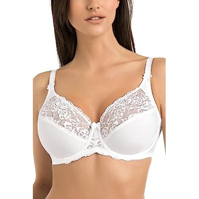 Teyli Minimizer beugelbeha met kant voor dames, wit, 75G Teyli Minimizer beugelbeha met kant voor dames, wit, 75G