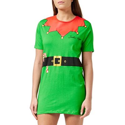 Brave Soul Dames 149ELFX pyjama set, groen, XS Brave Soul Dames 149ELFX pyjama set, groen, XS