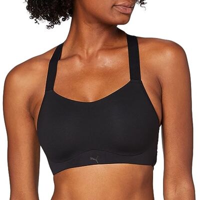 PUMA Hoge ondersteunende beha voor dames, ondoorzichtig, zwart, 86 / B PUMA Hoge ondersteunende beha voor dames, ondoorzichtig, zwart, 86 / B