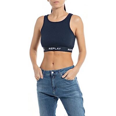 Replay Bustier voor dames, 908 Donkerblauw, XXS Replay Bustier voor dames, 908 Donkerblauw, XXS
