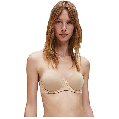 Calvin Dames Strapless BH Push-up, Beige (kaal), 75B Calvin Dames Strapless BH Push-up, Beige (kaal), 75B