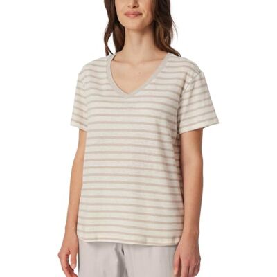 Schiesser Dames Slaapshirt Korte Mouw Linnen Mix Relax Pyjama Topje, Off-White_182591, 46, Off-white_182591, 46 Schiesser Dames Slaapshirt Korte Mouw Linnen Mix Relax Pyjama Topje, Off-White_182591, 46, Off-white_182591, 46