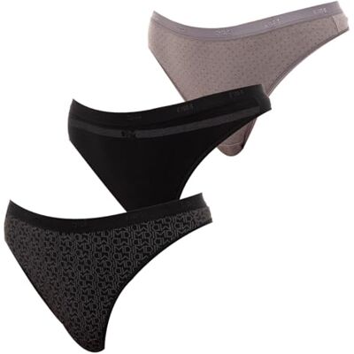 DIM 3 stuks Les Pockets Colororis & Motifs damestanga's X3, Veelkleurig (Veelkleurig/grijs), 42-44 DIM 3 stuks Les Pockets Colororis & Motifs damestanga's X3, Veelkleurig (Veelkleurig/grijs), 42-44