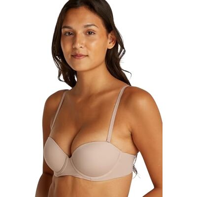 Calvin Dames Push Up Strapless, Beige, 38DD Calvin Dames Push Up Strapless, Beige, 38DD