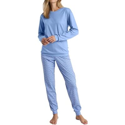 CALIDA Daylight Dreams Pyjama Manchetten hydrangea blue, maat 80C, Hydrangea Blue., 48/50 CALIDA Daylight Dreams Pyjama Manchetten hydrangea blue, maat 80C, Hydrangea Blue., 48/50