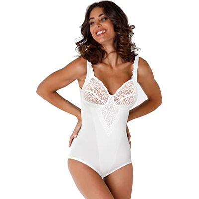 Lovable Body zonder beugel, hoge compressie, kant voor dames, Wit, 38 / 5C Lovable Body zonder beugel, hoge compressie, kant voor dames, Wit, 38 / 5C