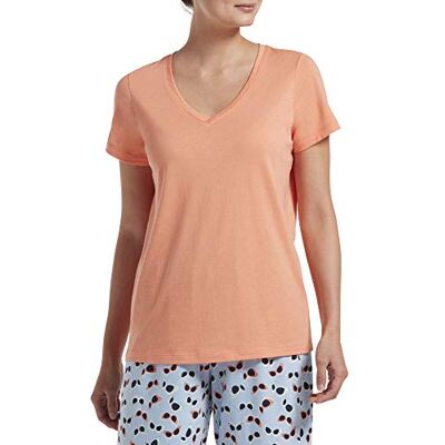 HUE Pyjamatop voor dames, Perzik Roze, L HUE Pyjamatop voor dames, Perzik Roze, L