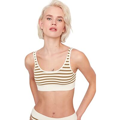 Trendyol Dames Ondergoed Bralette Bralette V-hals Gebreide BH, Groen, S, Groen, S Trendyol Dames Ondergoed Bralette Bralette V-hals Gebreide BH, Groen, S, Groen, S