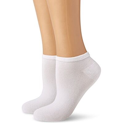 Camano Enkelsokken voor dames (set van 2), wit (white 0001), 35-38 EU Camano Enkelsokken voor dames (set van 2), wit (white 0001), 35-38 EU