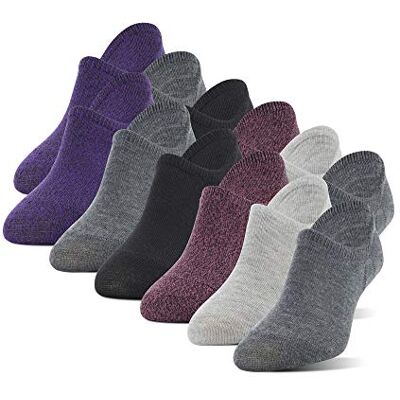 Peds Dames Essential Midcut No Show Sokken, 12 paar casual, donkergrijs/lichtgrijs/roze/zwart/paars, schoenmaat: 3-8 UK (Pack van 12) Peds Dames Essential Midcut No Show Sokken, 12 paar casual, donkergrijs/lichtgrijs/roze/zwart/paars, schoenmaat: 3-8 UK (Pack van 12)