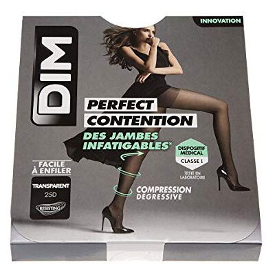 DIM Dames panty Perfect Contention transparant 25D x1, Beige (Gazelle 2ms), XL DIM Dames panty Perfect Contention transparant 25D x1, Beige (Gazelle 2ms), XL