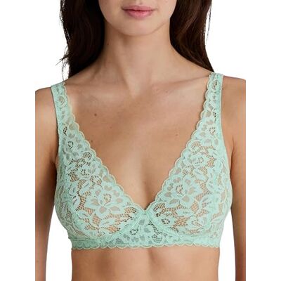 CALIDA Natural Comfort kanten beha voor dames, verstelbare bandjes, zonder cup, strijkloos, soft green, 70B CALIDA Natural Comfort kanten beha voor dames, verstelbare bandjes, zonder cup, strijkloos, soft green, 70B