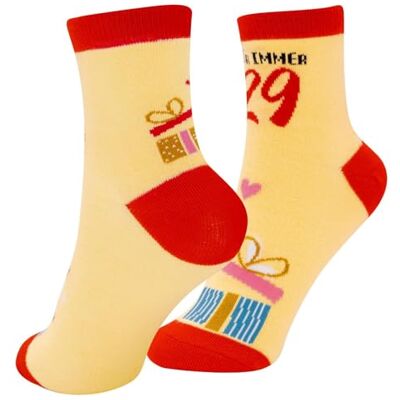 GRUSS & CO Magische sokken motief 29e verjaardag damessokken, maat 36-40, meerkleurig cadeau verjaardag, cadeau grappig 74333, Meerkleurig, 36-40 GRUSS & CO Magische sokken motief 29e verjaardag damessokken, maat 36-40, meerkleurig cadeau verjaardag, cadeau grappig 74333, Meerkleurig, 36-40