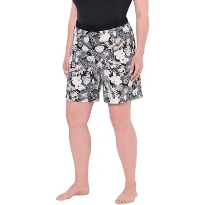 Ulla Popken Dames grote maten grote maten plus size 2 stuks shorty, palmes lente, zwart, 42-44 Ulla Popken Dames grote maten grote maten plus size 2 stuks shorty, palmes lente, zwart, 42-44