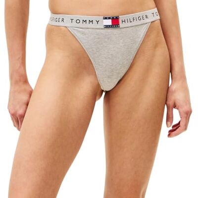 Tommy Hilfiger Dames TANGA THONG UW0UW0UW06095 coördinaat tanga, grijs, XS, Grijs (lichtgrijs Heather), XS Tommy Hilfiger Dames TANGA THONG UW0UW0UW06095 coördinaat tanga, grijs, XS, Grijs (lichtgrijs Heather), XS
