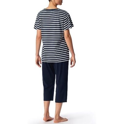 Schiesser Dames pyjama 3/4, 1/2 mouw pyjamaset, donkerblauw gestreept, 38, Donkerblauw gestreept., 38 Schiesser Dames pyjama 3/4, 1/2 mouw pyjamaset, donkerblauw gestreept, 38, Donkerblauw gestreept., 38