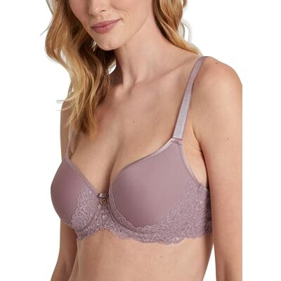 CALIDA Sensual Secrets Spacer-beha voor dames, verstelbare bandjes, met kanten details, gevormde cups, elderberry, 75E CALIDA Sensual Secrets Spacer-beha voor dames, verstelbare bandjes, met kanten details, gevormde cups, elderberry, 75E