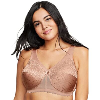 Glamorise MagicLift-steunbeha voor dames, zonder beugel, voor grote maten, nr. 1000, cappuccino, 130C Glamorise MagicLift-steunbeha voor dames, zonder beugel, voor grote maten, nr. 1000, cappuccino, 130C