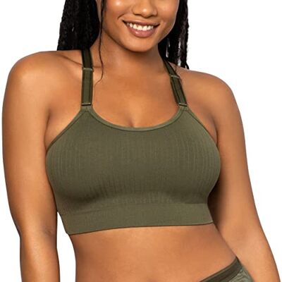 Curvy Couture Gladde, naadloze comfort, beugelbeha, olijfnacht, 3XL meer Curvy Couture Gladde, naadloze comfort, beugelbeha, olijfnacht, 3XL meer