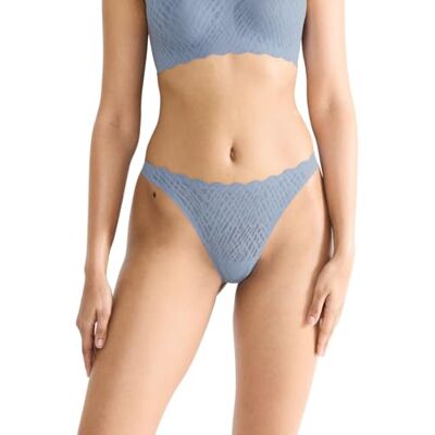 Sloggi Dames Zero Feel Bliss String Underwear, Bluish Gray, XL Sloggi Dames Zero Feel Bliss String Underwear, Bluish Gray, XL