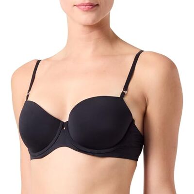 Calvin Balconette-beha voor dames, lift met beugel, zwart (zwart), 85B Calvin Balconette-beha voor dames, lift met beugel, zwart (zwart), 85B