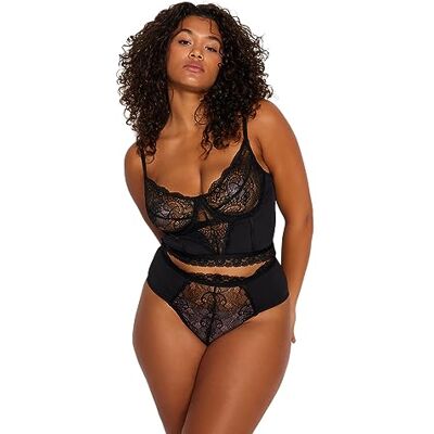 Trendyol Dames plus size ondergoed set, zwart-effen, 3XL, Zwart, 3XL Trendyol Dames plus size ondergoed set, zwart-effen, 3XL, Zwart, 3XL