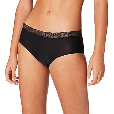 Chantelle Soft Stretch, Shorty met kant, onzichtbaar ondergoed voor dames, zwart, Eén Maat Chantelle Soft Stretch, Shorty met kant, onzichtbaar ondergoed voor dames, zwart, Eén Maat