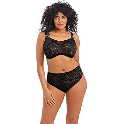 Elomi Kelsey beugelbralette beha met volledige dekking voor dames, Zwart, 90F Elomi Kelsey beugelbralette beha met volledige dekking voor dames, Zwart, 90F
