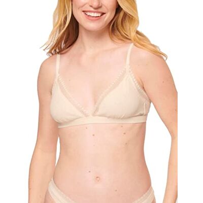 Sloggi Dames Go Ribbed Bralette Bustier, Angora., L Sloggi Dames Go Ribbed Bralette Bustier, Angora., L
