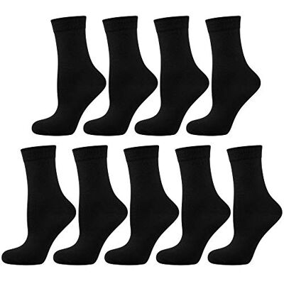 Nur Die Set van 9 sokken zonder elastiek, met comfortabele tailleband, knelt niet, zacht katoen voor dames, zwart, 39-42 EU Nur Die Set van 9 sokken zonder elastiek, met comfortabele tailleband, knelt niet, zacht katoen voor dames, zwart, 39-42 EU