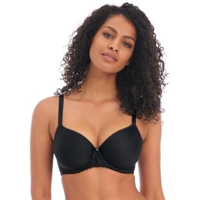 FREYA Signature Underwire Spacer Bra T-shirt-beha voor dames, zwart, 75E FREYA Signature Underwire Spacer Bra T-shirt-beha voor dames, zwart, 75E