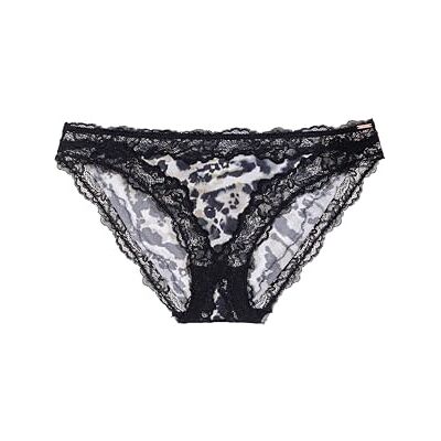 DORINA Origins-Print-Brief Origins Slipje Glanzende microvezel bedrukt en kant, zwart, M, Zwart, M DORINA Origins-Print-Brief Origins Slipje Glanzende microvezel bedrukt en kant, zwart, M, Zwart, M