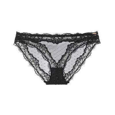 DORINA Origins-Shimmer Dot-Brief Origins Slipje glinsterende mesh met stippen en kanten rand met elegante details, zwart, XXL, Zwart, XXL DORINA Origins-Shimmer Dot-Brief Origins Slipje glinsterende mesh met stippen en kanten rand met elegante details, zwart, XXL, Zwart, XXL
