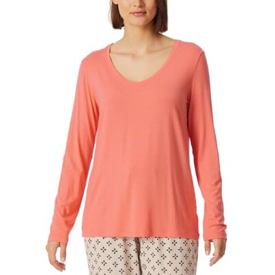 Schiesser Dames Slaapshirt Lange Mouw Modal-Mix Relax Pyjama Top, Perzik_182101, 34 Schiesser Dames Slaapshirt Lange Mouw Modal-Mix Relax Pyjama Top, Perzik_182101, 34