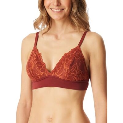 Schiesser Zachte damesbeha met uitneembare pads jersey met kant unieke premium, Siena, 80A Schiesser Zachte damesbeha met uitneembare pads jersey met kant unieke premium, Siena, 80A