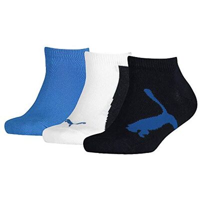 PUMA Sokken (3-pack) voor kinderen en jongens, marineblauw/wit/sterk blauw, 38 PUMA Sokken (3-pack) voor kinderen en jongens, marineblauw/wit/sterk blauw, 38