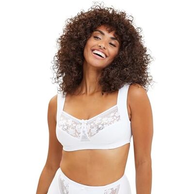 Sans Complexe Naadloze beha van biologisch katoen Jeanne dames wit 95D, Wit, 80D Sans Complexe Naadloze beha van biologisch katoen Jeanne dames wit 95D, Wit, 80D