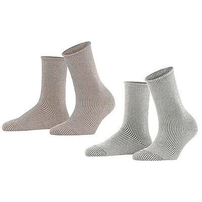 ESPRIT Dames Sokken Vertical Stripe 2-Pack W SO Katoen Gedessineerd Multipack 2 Paar, Veelkleurig (Sortiment 0030), 35-38 ESPRIT Dames Sokken Vertical Stripe 2-Pack W SO Katoen Gedessineerd Multipack 2 Paar, Veelkleurig (Sortiment 0030), 35-38