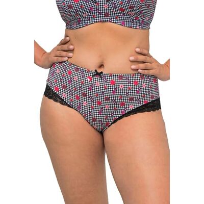 Ulla Popken , Dames, grote maten, brief, Houndstooth, zwart, 58-60 grote maten Ulla Popken , Dames, grote maten, brief, Houndstooth, zwart, 58-60 grote maten
